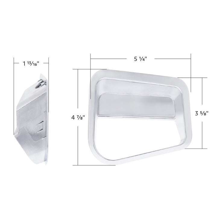 Chrome Plastic Fairing Latch Cover For 2018-2024 Volvo VNL - Driver Front