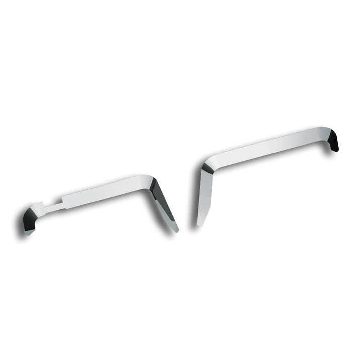 Stainless Door Window Vent Visor For All KW Trucks With Daylight Doors &amp; Passenger Side Single Convex Mirror (Pair)