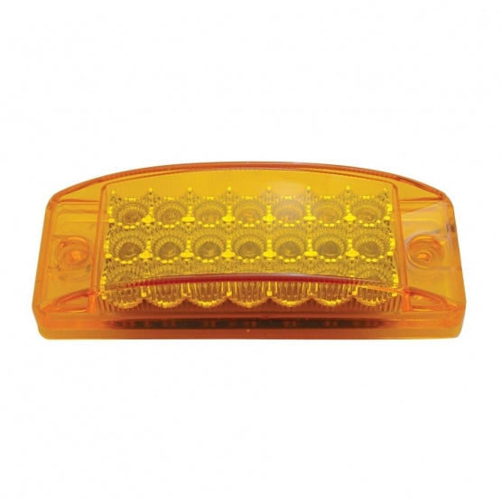 21 LED Reflector Rectangular Light (Clearance/Marker) - Amber LED/Amber Lens (Bulk)