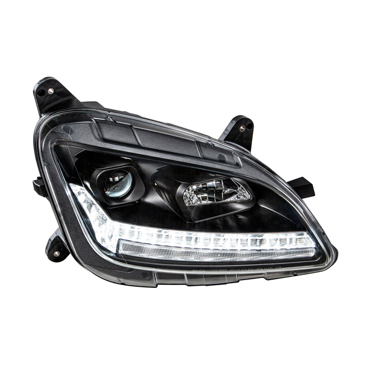 "Blackout" Projection Headlight With LED Sequential Turn &amp; DRL For 2012-2021 Peterbilt 579 - Passenger
