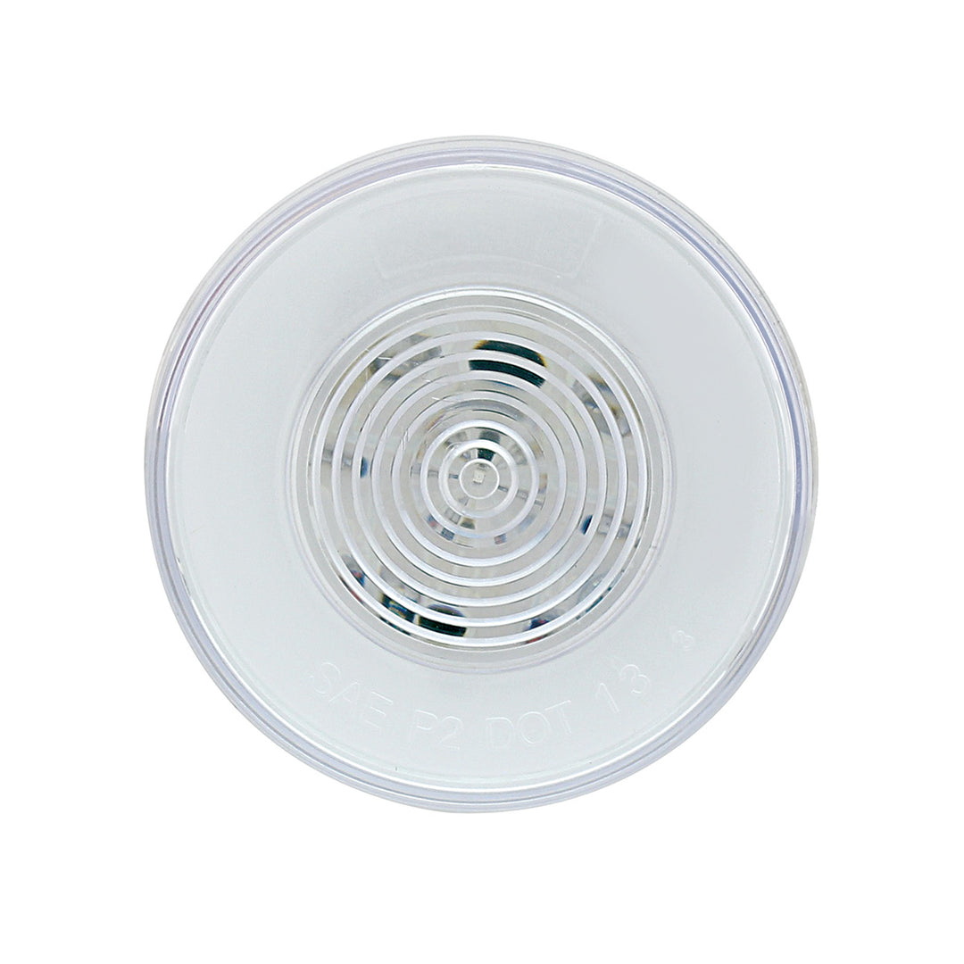 9 LED 2-1/2" Round GloLight (Clearance/Marker) - Red LED/Clear Lens