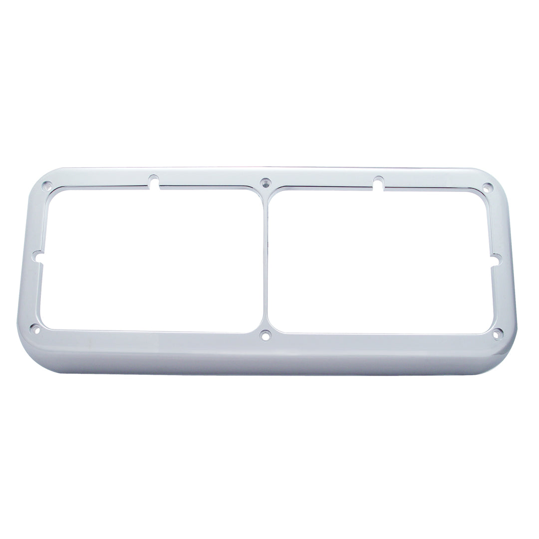 Chrome Plastic Rectangular Dual 4" x 6" Headlight Bezel