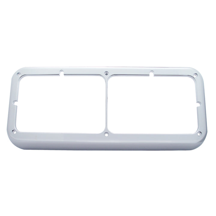 Chrome Plastic Rectangular Dual 4" x 6" Headlight Bezel