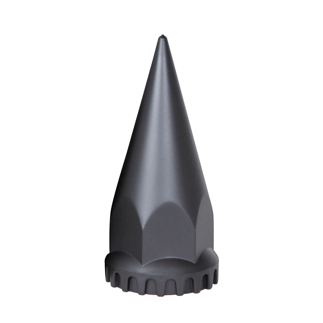 33mm X 4-3/4" Matte Black Spike Nut Covers With Flange - Thread-On (60-Pack)