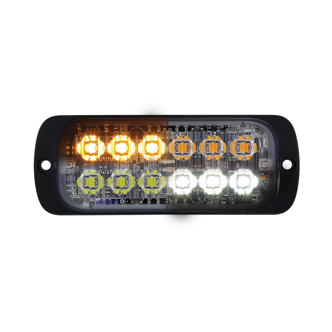 12 High Power LED Super Thin Warning Light - Amber LED &amp; White LED (Bulk)