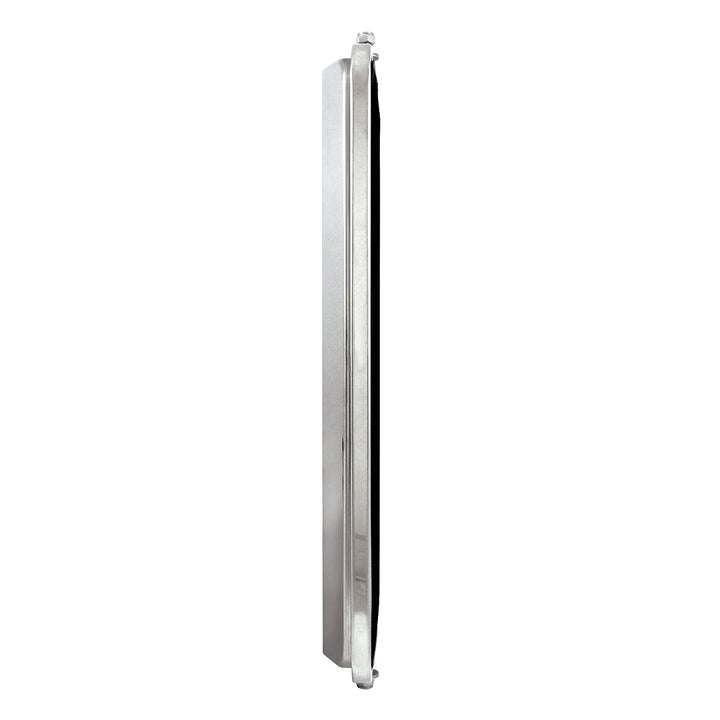 7" x 16" 430 Stainless Steel West Coast Style Mirror With Convex Lower Mirror - Heated