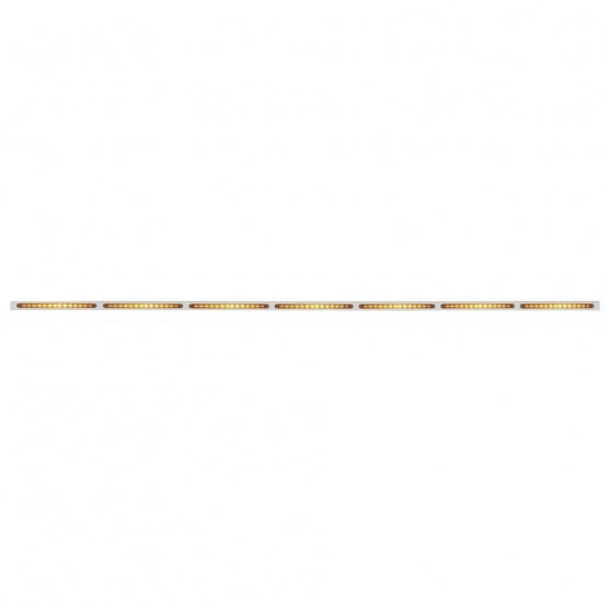 94" Stainless Light Bracket With 7 x 14 LED 12" Light Bars - Amber LED/Amber Lens