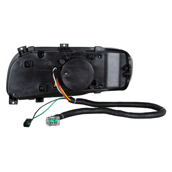 High Power 10 LED Blackout Headlight With 6 LED Turn &amp; 100 LED Halo For 2008-2024 Peterbilt 389 - Passenger