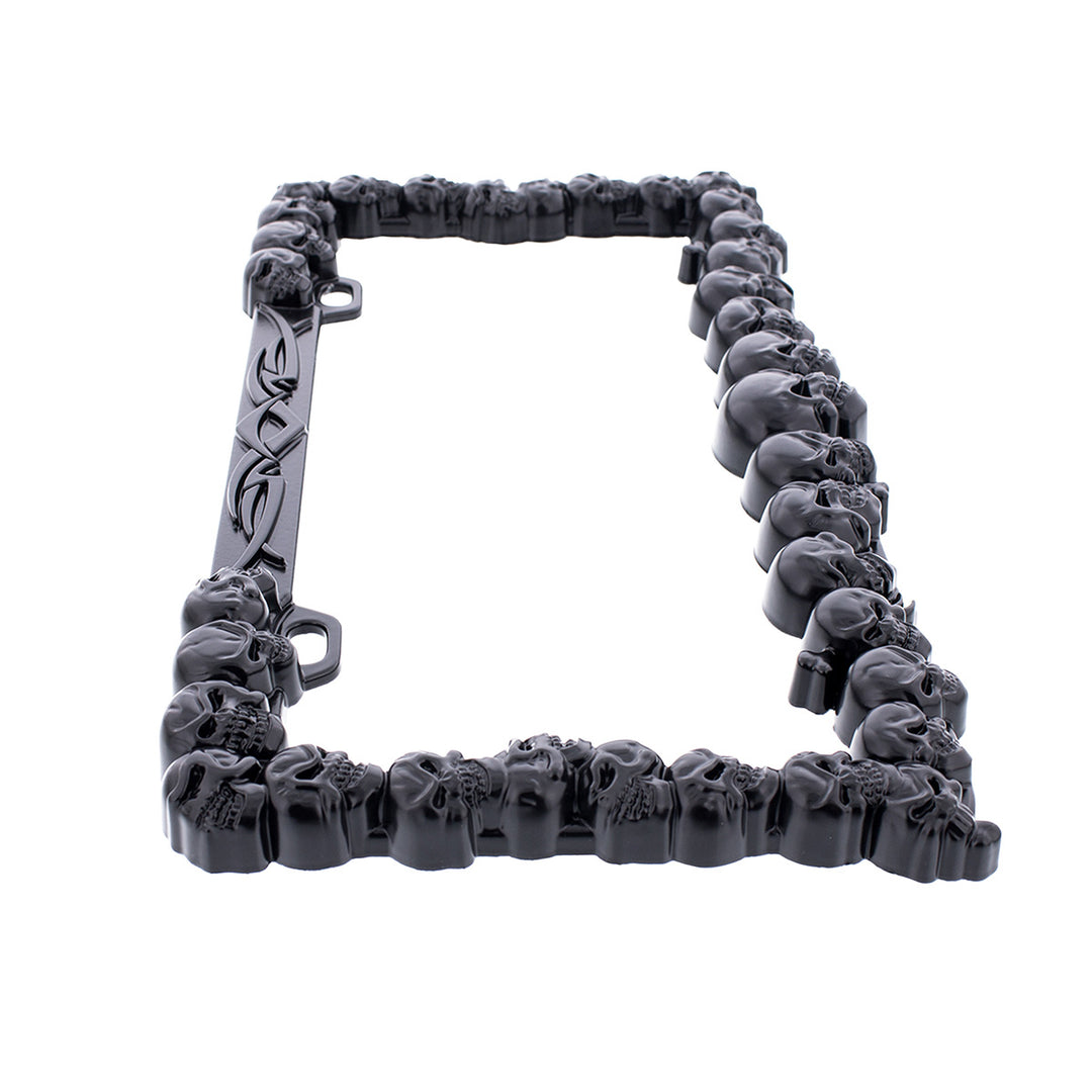 Skull License Plate Frame - Black