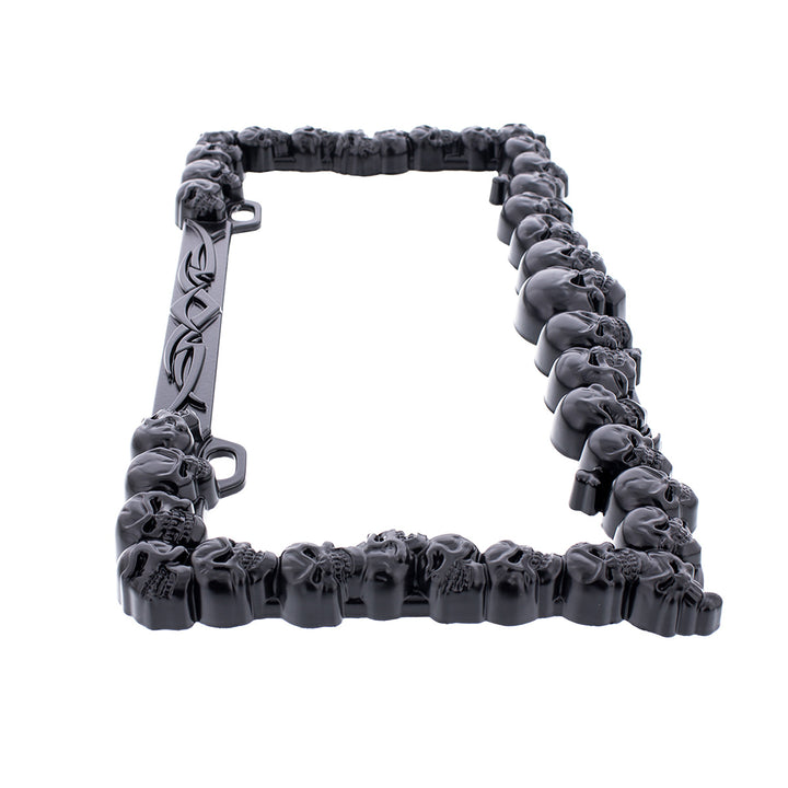 Skull License Plate Frame - Black