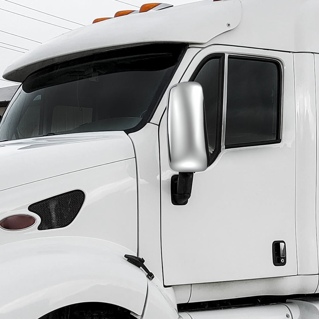 Chrome Mirror Cover For PB 387 (2000-2011), 587 (2012-2018), &amp; KW T700 (2010-2016) - Driver