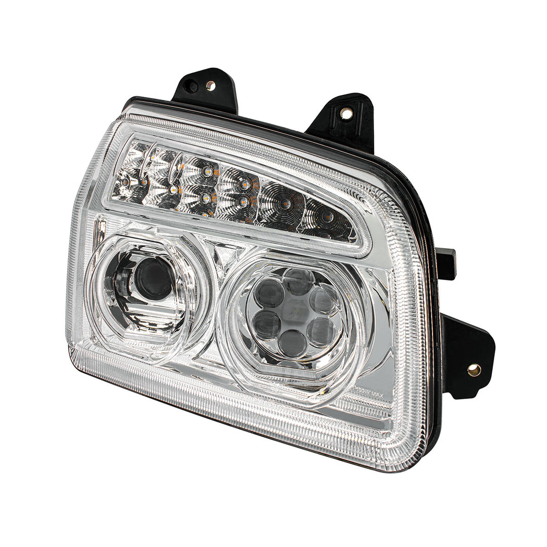 Chrome 11 LED Headlight For 2015-2024 Kenworth T880 - Passenger