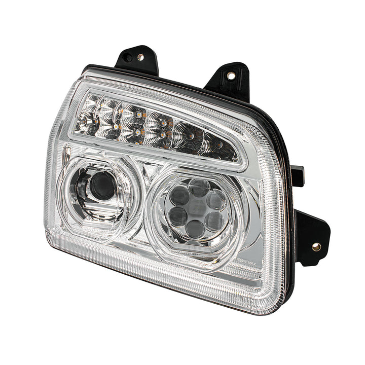 Chrome 11 LED Headlight For 2015-2024 Kenworth T880 - Passenger