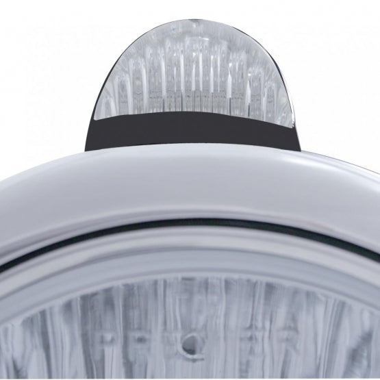 Black Guide 682-C Headlight H4 With White LED &amp; LED Signal - Clear Lens