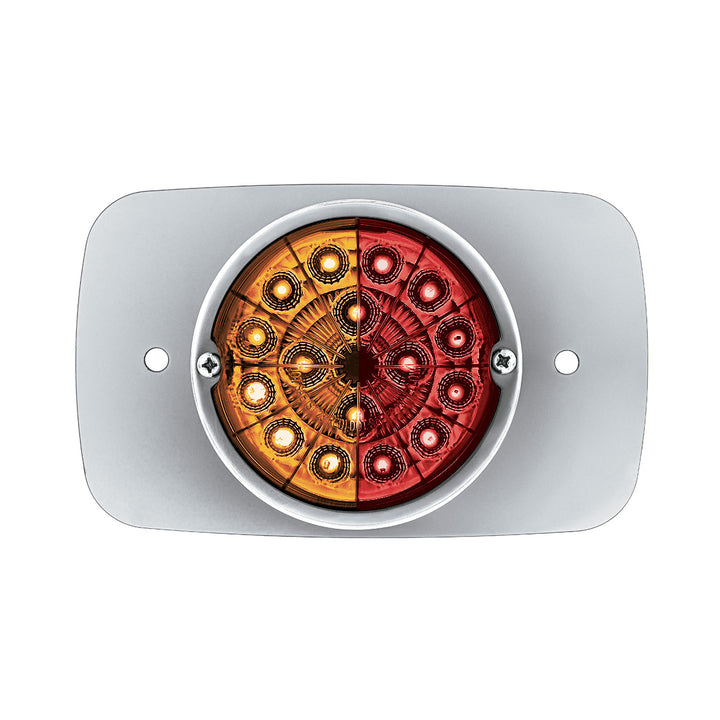 304 Stainless Steel Turn Signal Light Kit W/ 17 LED Double Fury Watermelon For 2008-2017 FL Cascadia - Amber &amp; Red LED