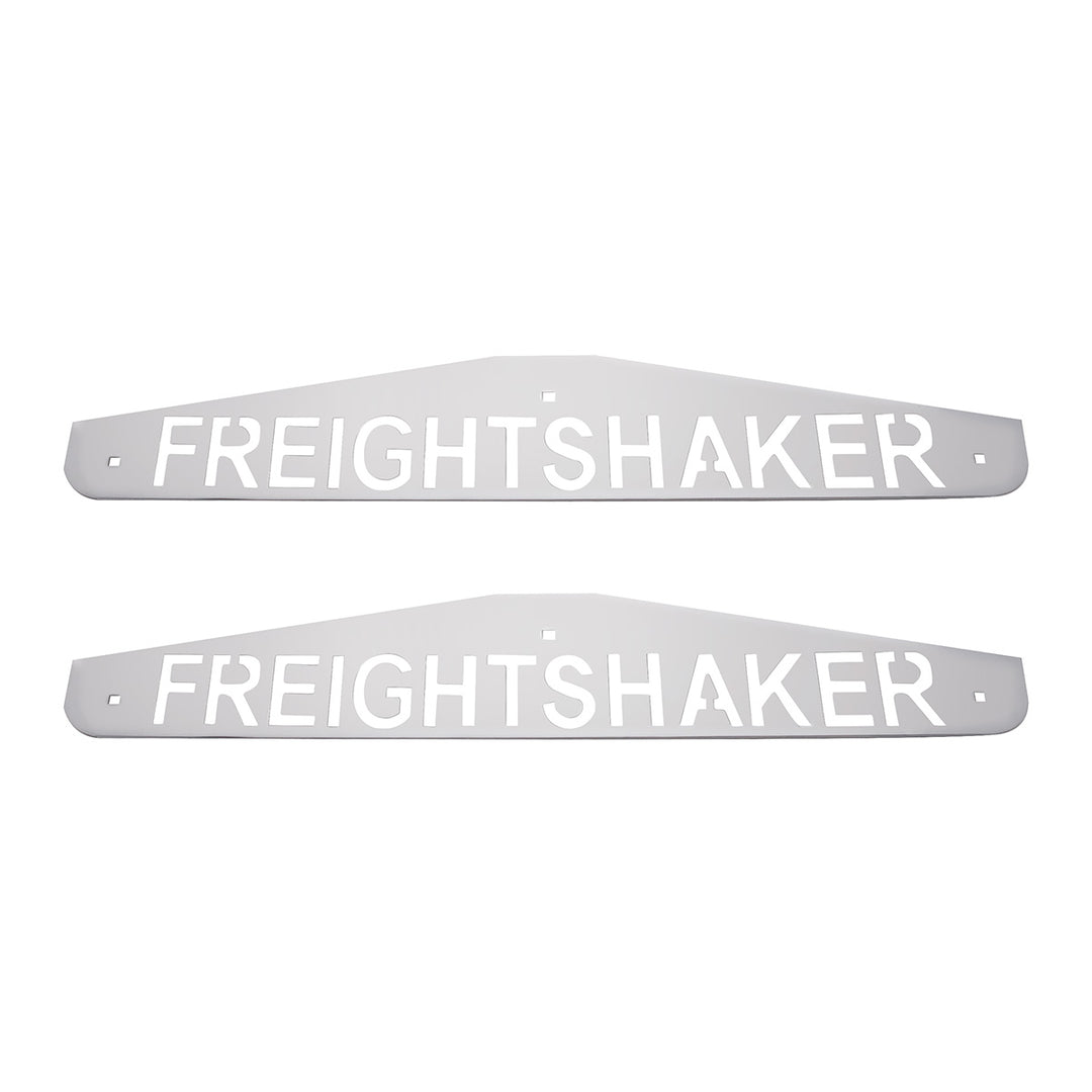 4" x 24" Chrome Freightshaker Bottom Mud Flap Plate - Bolt Thru (Card of 2)