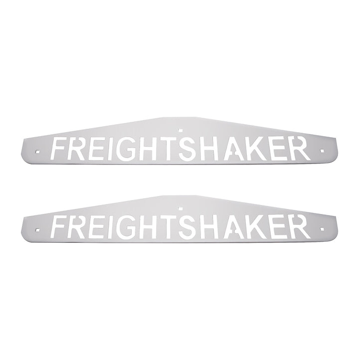 4" x 24" Chrome Freightshaker Bottom Mud Flap Plate - Bolt Thru (Card of 2)