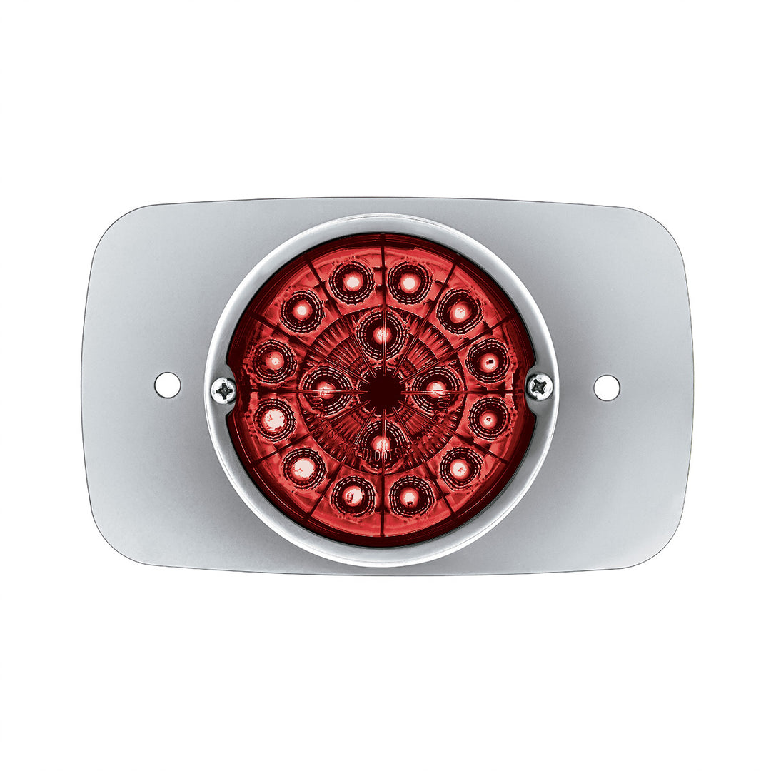 304 Stainless Steel Turn Signal Light Kit W/ 17 LED Double Fury Watermelon For 2008-2017 FL Cascadia - Amber &amp; Red LED