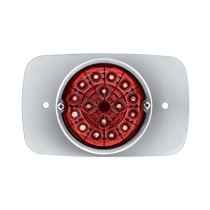 304 Stainless Steel Turn Signal Light Kit W/ 17 LED Double Fury Watermelon For 2008-2017 FL Cascadia - Amber &amp; Red LED