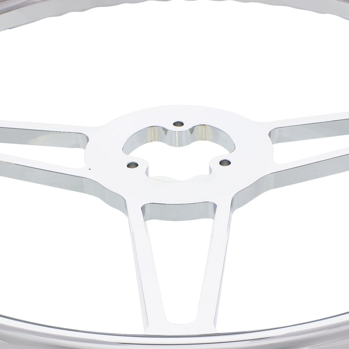 18" Chrome Aluminum "4 - Spoke" Style Steering Wheel