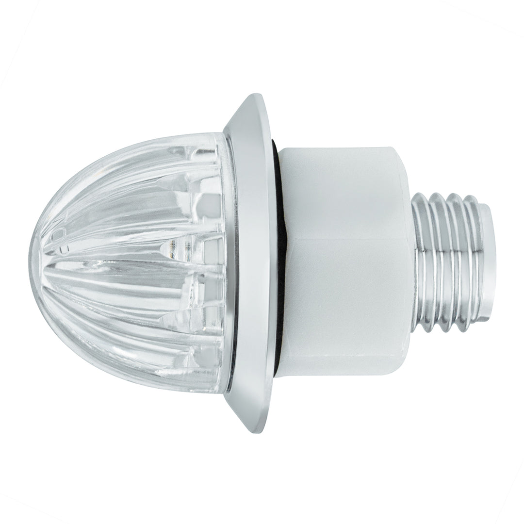 2 LED Dual Function 1-1/8" Watermelon Light (Clearance/Marker) - White LED/Clear Lens