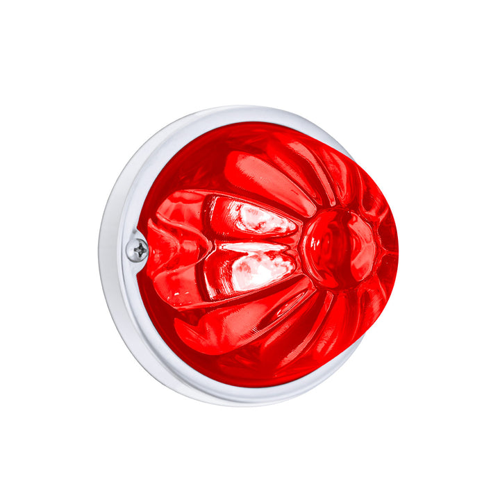 Glass Watermelon Light Kit With 4 LED Light - Red LED/Red Lens