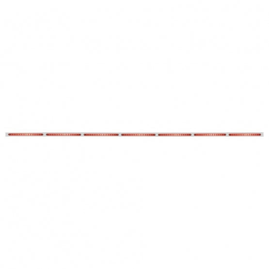 94" Stainless Light Bracket With 7 x 14 LED 12" Light Bars - Red LED/Red Lens