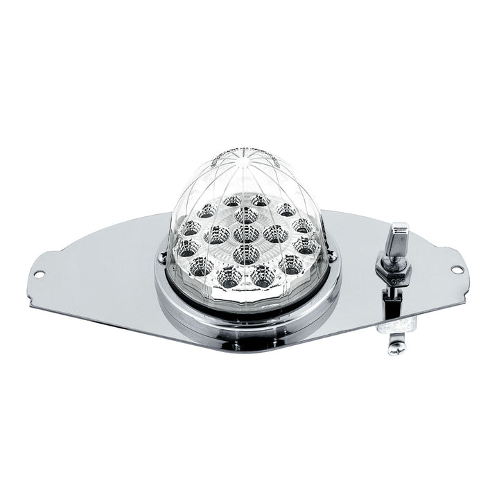 304 Stainless Steel Above Door Dome Light Kit W/ 17 LED Double Fury Watermelon For 2008-2017 FL Cascadia - Amber &amp; Red LED
