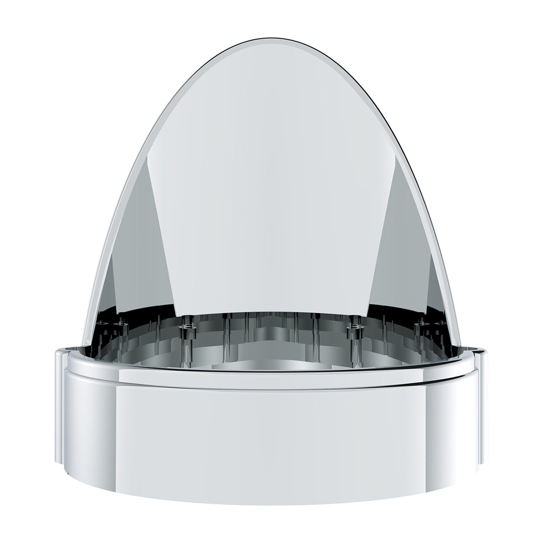 Chrome LED Light Flush Mount Base With Visor For Grakon 1000 Style Lights (Bulk)