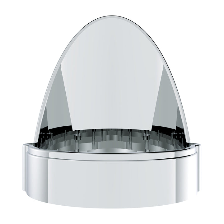 Chrome LED Light Flush Mount Base With Visor For Grakon 1000 Style Lights (Bulk)