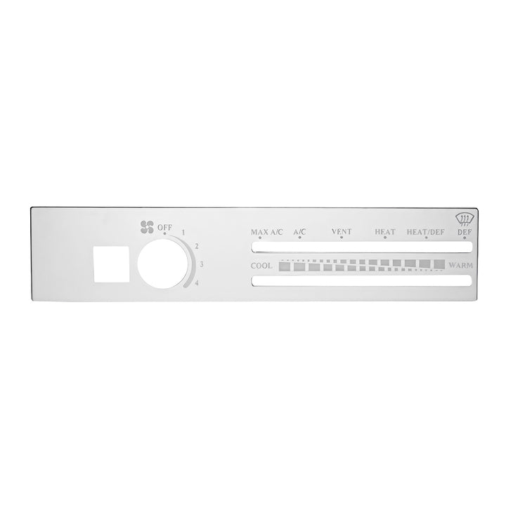 Stainless A/C Control Plate With Recirculate Opening For Freightliner