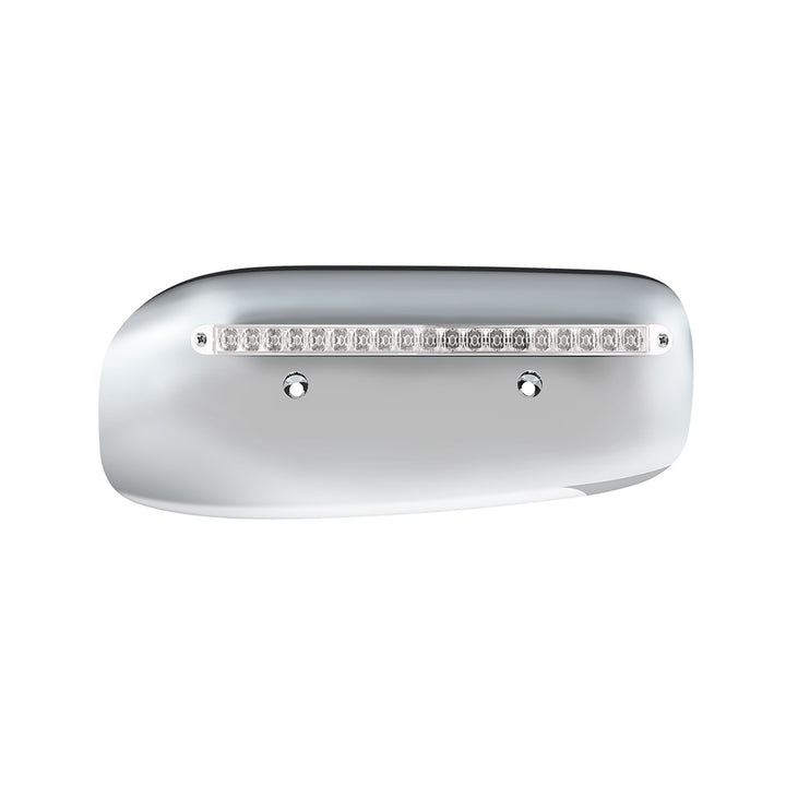 19 LED Rear Headlight Housing Cover For 2008-2023 Peterbilt 389 (Passenger) - Amber LED/Clear Lens