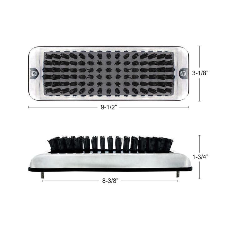 Stainless Shoe/Boot Scraper With Nylon Brush - Black Brush