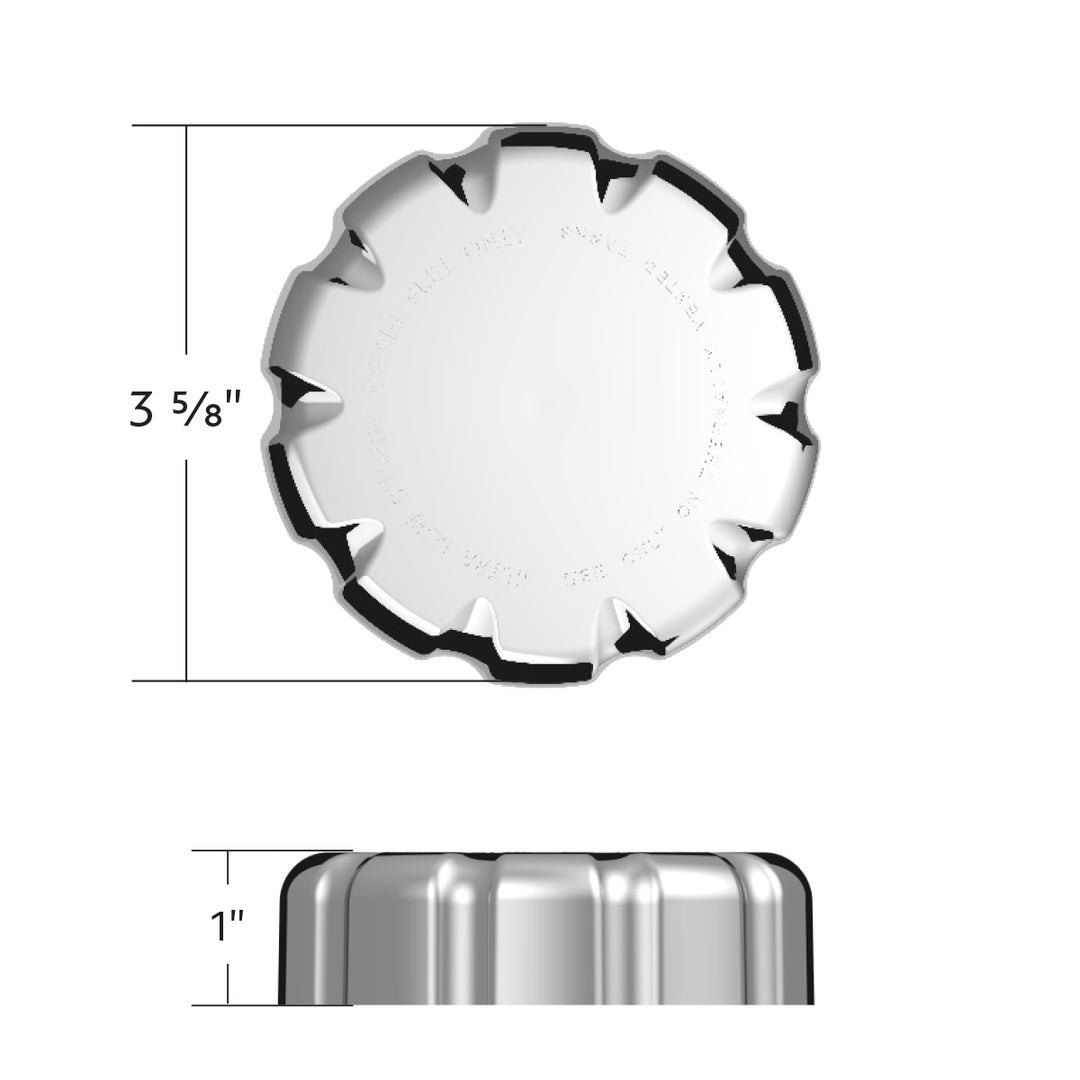 Chrome Plastic Fuel Cap Cover For Volvo - Non - Locking