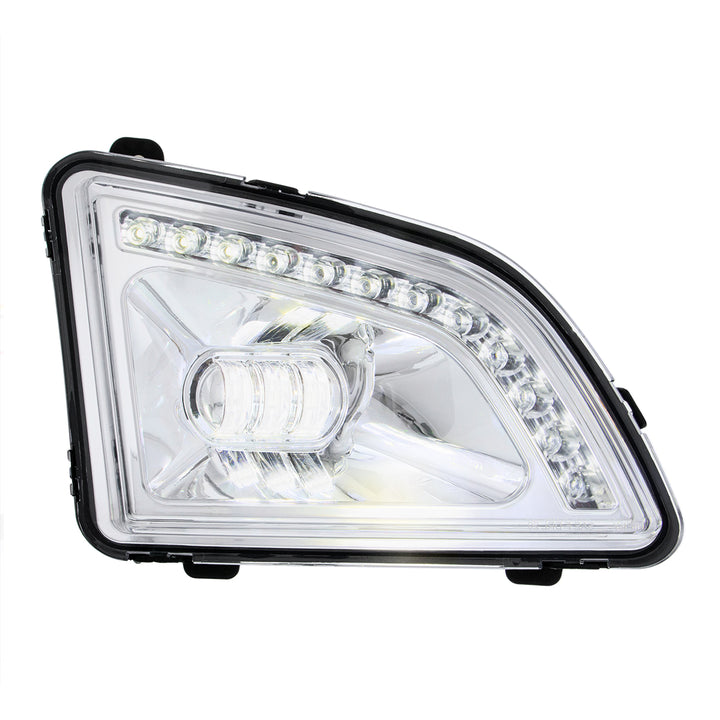 18 LED Chrome Projector Fog Light With Position Light For 2018-2024 Volvo VNL - Passenger/Right