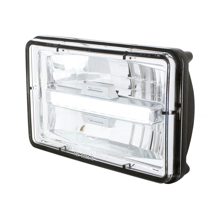 ULTRALIT - 4" x 6" Rectangular LED Headlight With White LED Position Light - High Beam