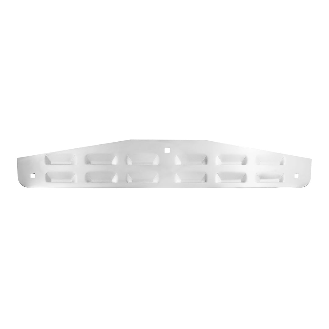 4" x 24" Chrome Louvered Bottom Mud Flap Plate - Bolt Thru
