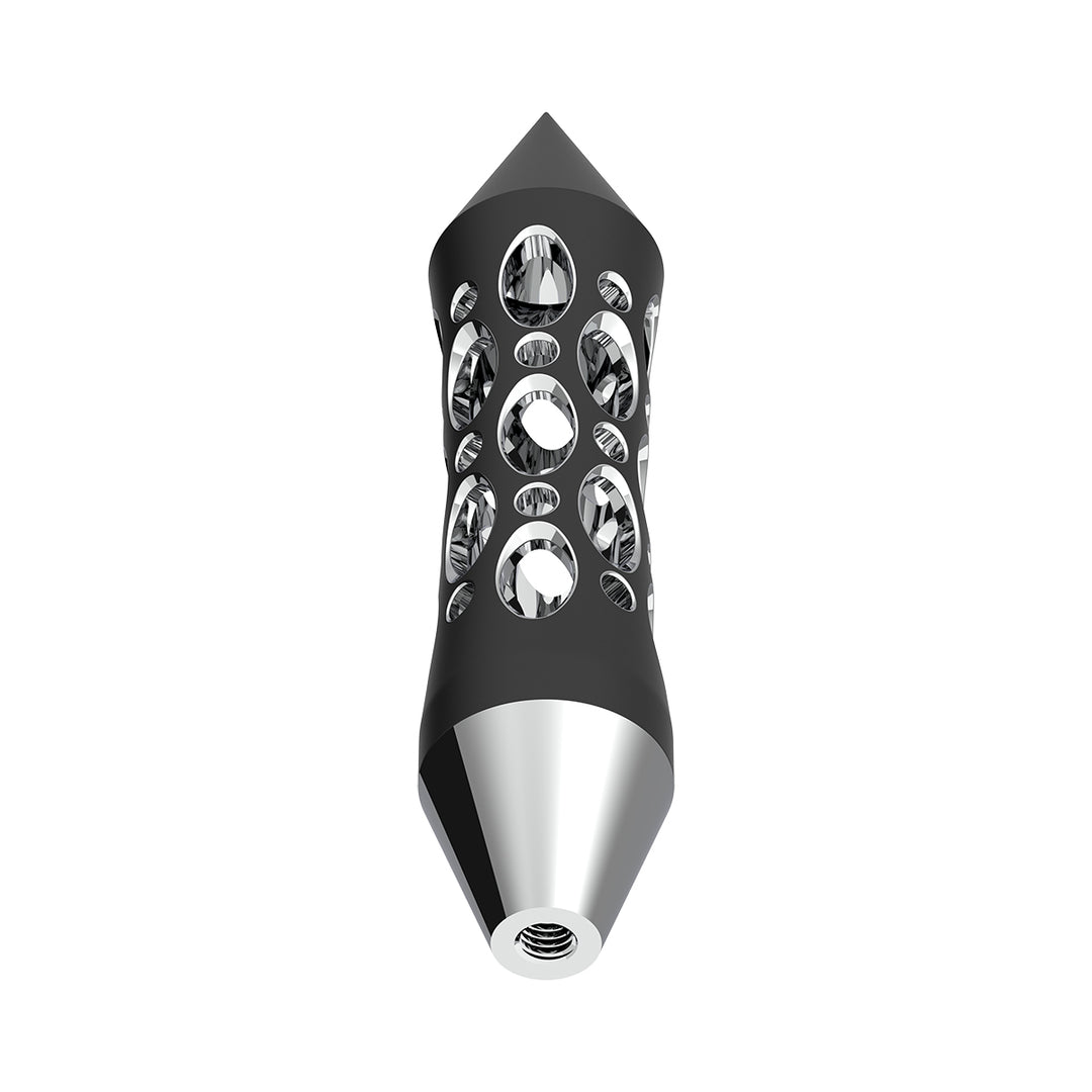 Daytona Style Spike Grip Handle With Beer Tap Adapter - Black