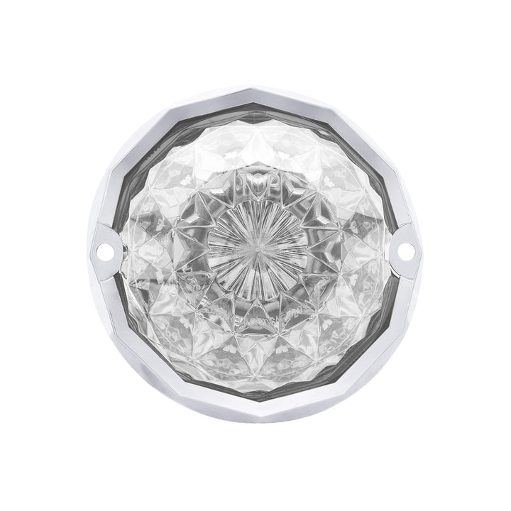 19 LED Dual Function Crystal Watermelon Light Kit With Bezel - Amber LED/Clear Lens
