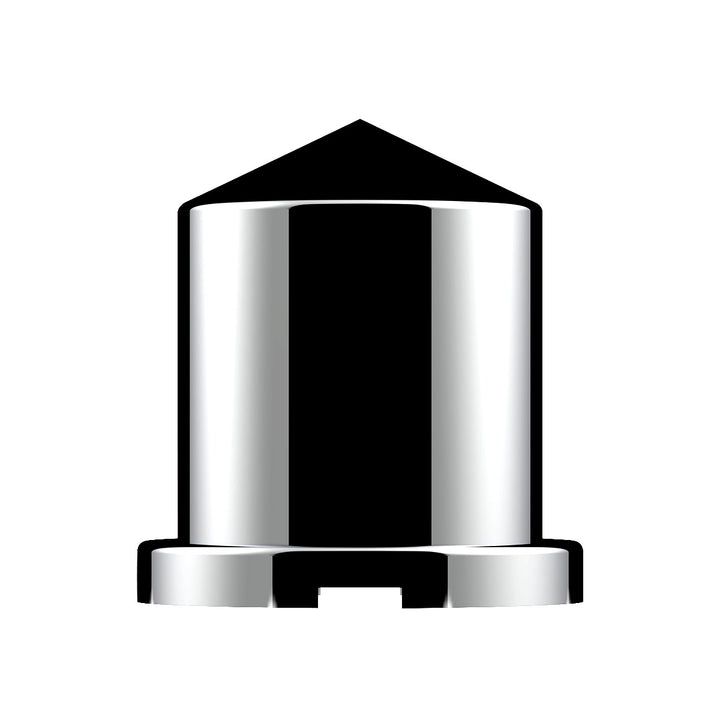 1-1/8" x 1-7/8" Chrome Plastic Pointed Nut Cover - Push-On