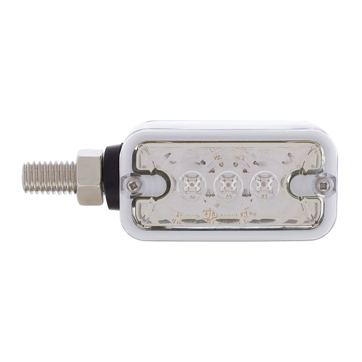 6 LED Single Function Double Face Light - Horizontal Mount - Amber &amp; Red LED/Clear Lens