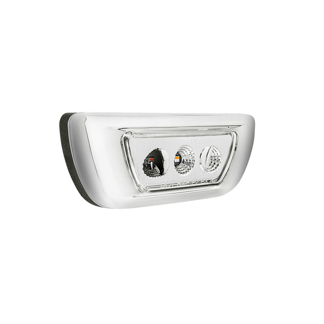 3 LED Double Fury Cab Light For 2013-2021 Kenworth T680 &amp; 2012-2021 Peterbilt 579 - Amber &amp; White LED
