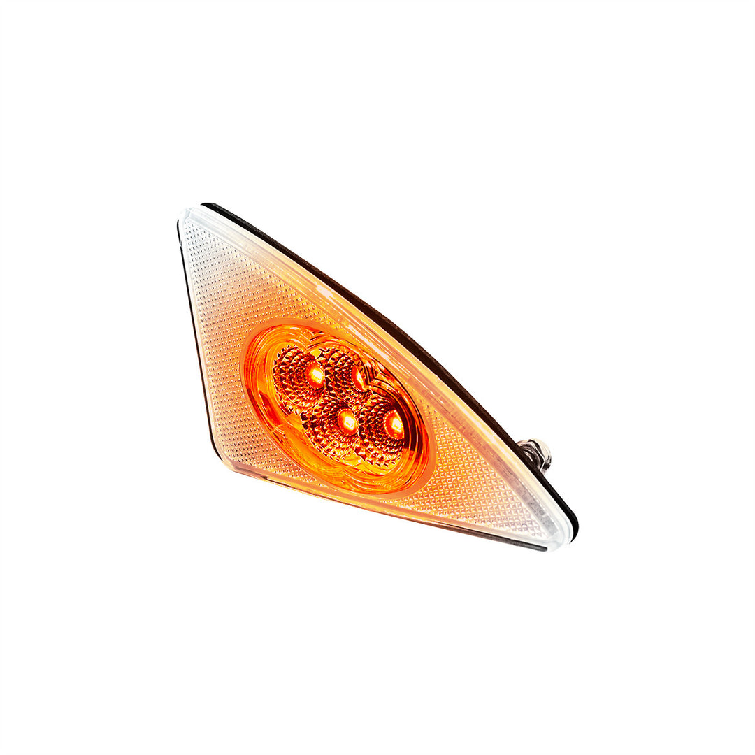 Double Fury 4 LED Fender Signal Light For 2008-2017 Kenworth T660 - Amber &amp; White LED, Driver