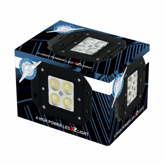 4 High Power LED Flange Mount Work Light - Flood Light