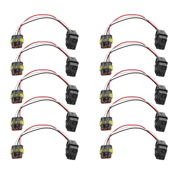 3 - Way Molded Female Bullet Plug To 3 - Way TE AMP Style 1.5mm Plug adapter (10 Pcs)