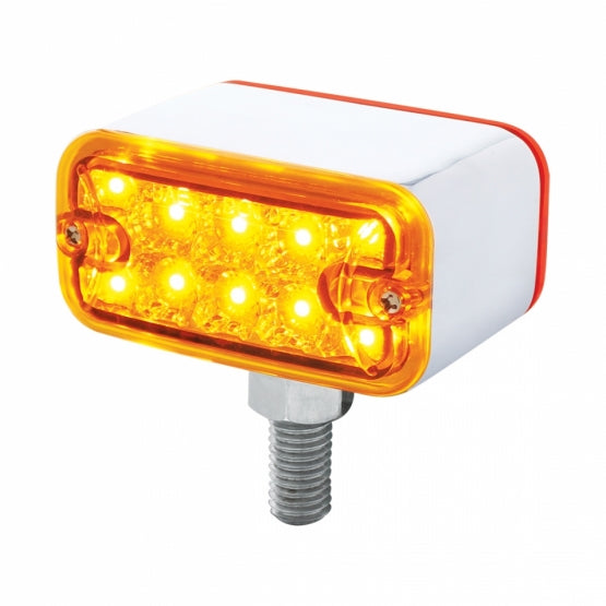 20 LED Dual Function Reflector Double Face Light - T - Mount - Amber &amp; Red LED/Amber &amp; Red Lens