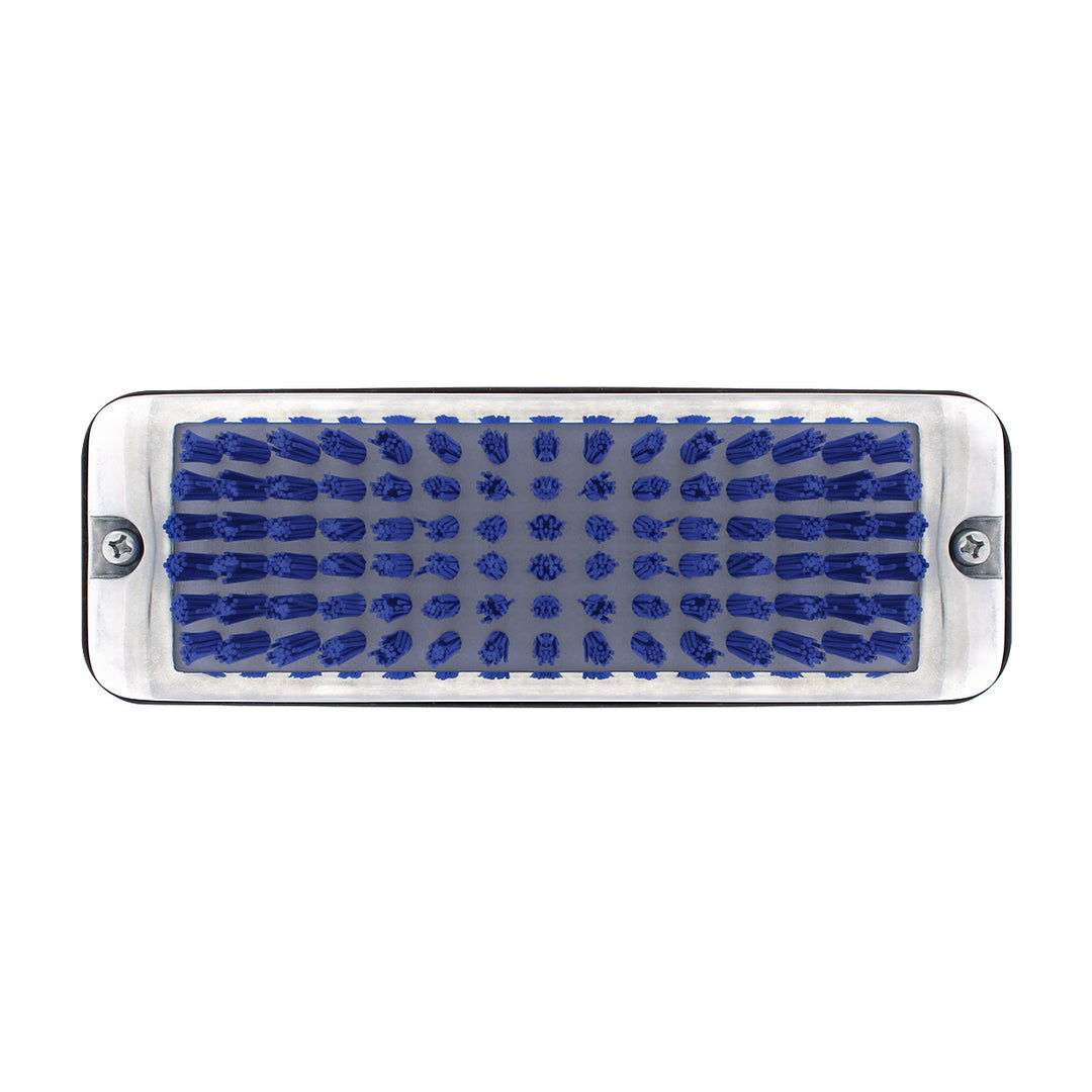 Stainless Shoe/Boot Scraper With Nylon Brush - Blue Brush