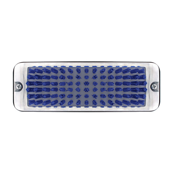 Stainless Shoe/Boot Scraper With Nylon Brush - Blue Brush