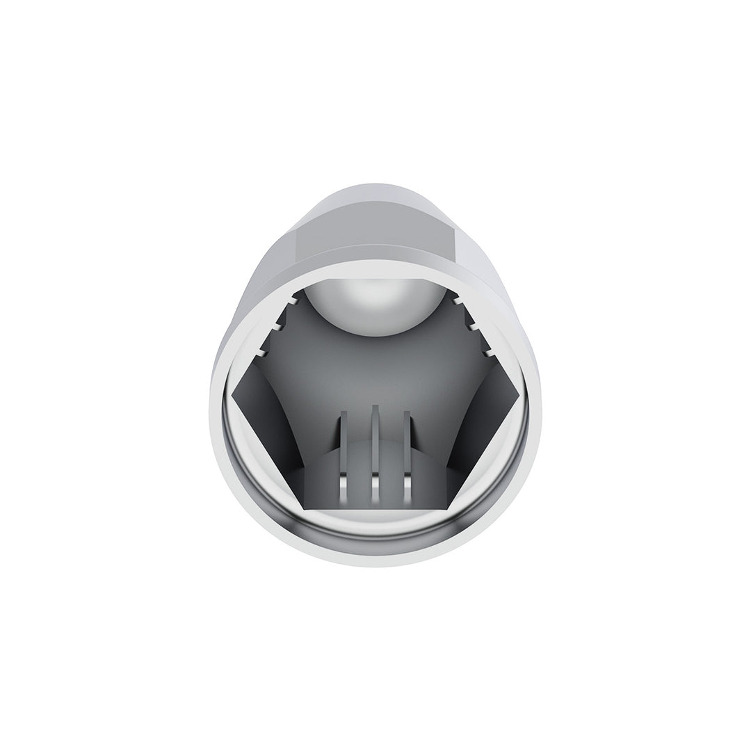 33mm x 2-5/8" Chrome Plastic Bullet Nut Cover With Flange - Push-On (Bulk)