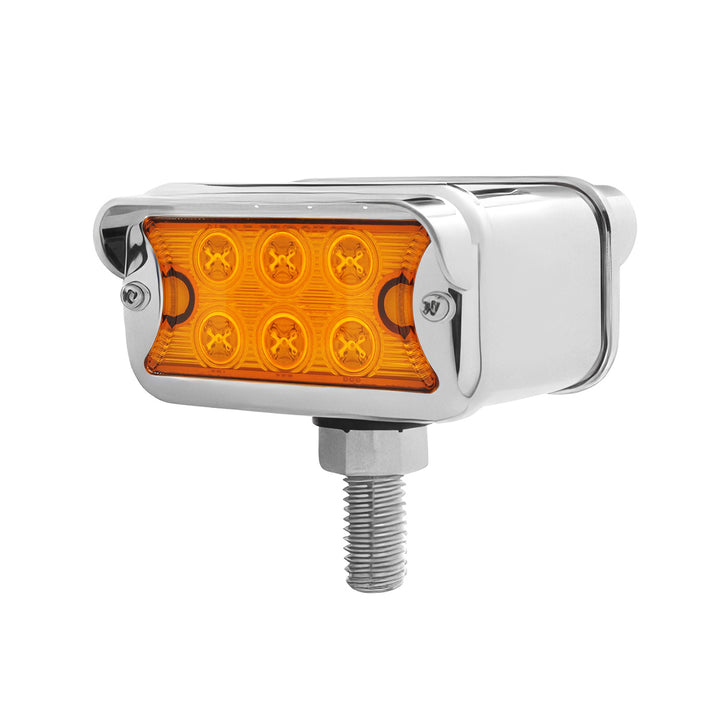 12 LED Dual Function Double Face Light W/Visor - T - Mount - Amber &amp; Red LED/Amber &amp; Red Lens
